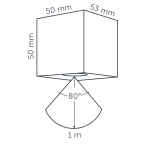 In Lite Cubid Dark Grey wandlamp