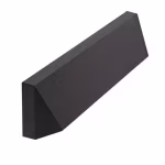 Antraciet In-lite Wedge Slim wandlamp schuin zijaanzicht op witte achtergrond