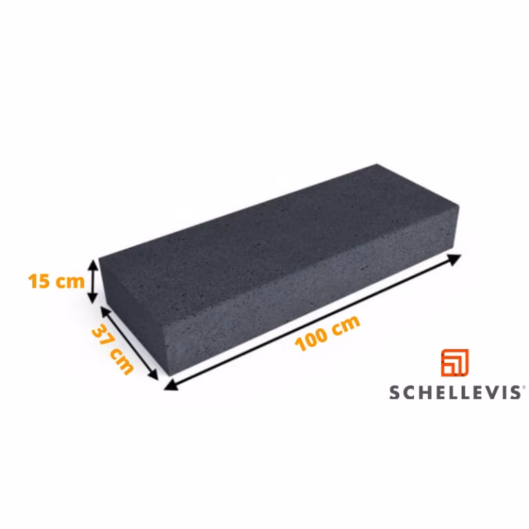 Schellevis Traptrede Blok Antraciet 100x37x15