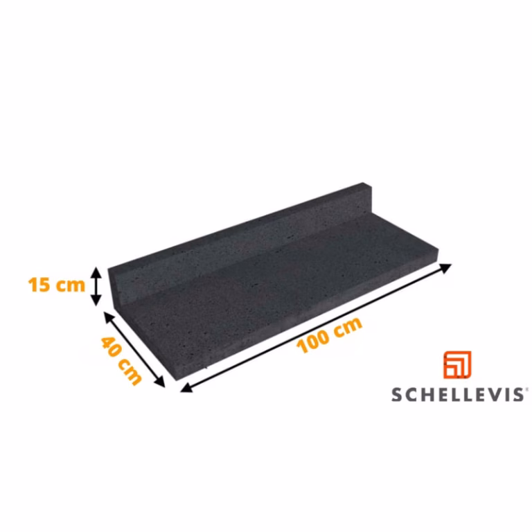 Schellevis Traptrede L Model Carbon 100x40x15
