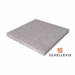 Grijze Schellevis Oud Hollandse tegel 60x60x5 met poriënstructuur op witte achtergrond