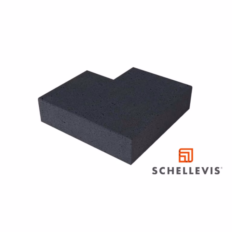Schellevis traptrede buitenhoek blok Carbon 37x15