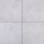Vier lichte GeoCeramica 60x60 Evoque Beige tegels met donkere voegen, bovenaanzicht