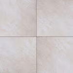 Vier GeoCeramica Fiordi Sand tegels 60x60 met voegen, beige gemêleerd