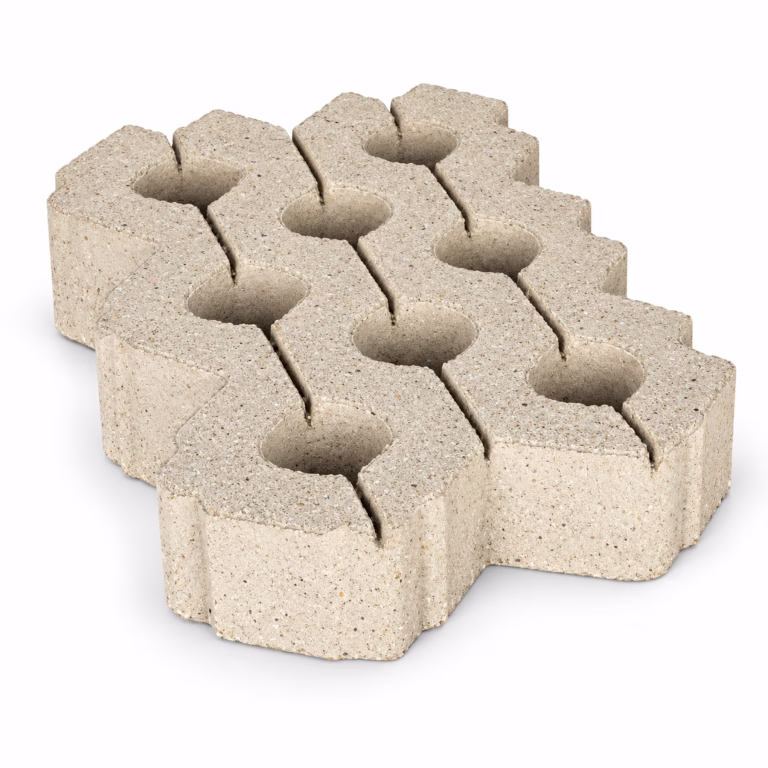 Grastegel 41x61x12cm MP grijs vlak grasbeton