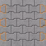Halve H-profielstenen 8 cm grijs met facet