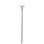 In Lite Sway 12V Tube Black staande lamp met platte kop op witte achtergrond