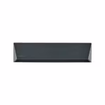 Zwarte In-lite Wedge Slim wandlamp vooraanzicht op witte achtergrond