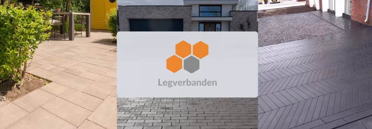Bestrating en tuintegels in vreschillende legverbanden bij Bestratingsmarkt.com