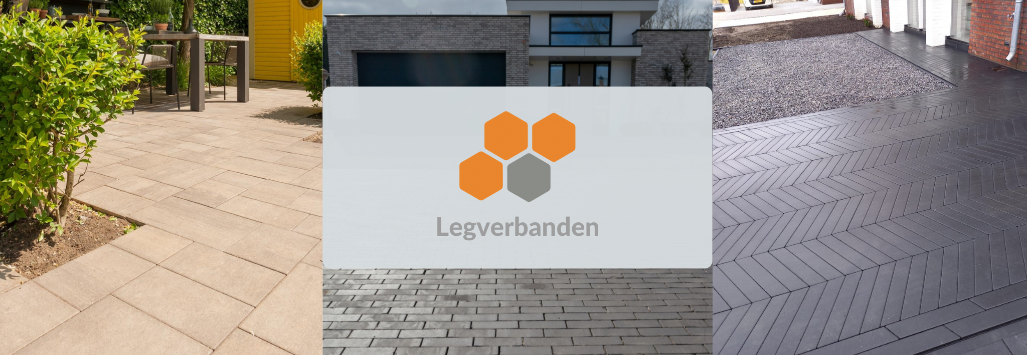 Bestrating en tuintegels in vreschillende legverbanden bij Bestratingsmarkt.com