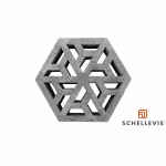 Schellevis Oud Hollands Grasbeton tegel 37,5x37,5x7 cm antraciet 6 kant