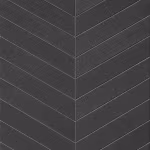 Antracietzwarte visgraatpatroon van Romano Punto Nero 8x8x40 met dunne voegen, close-up