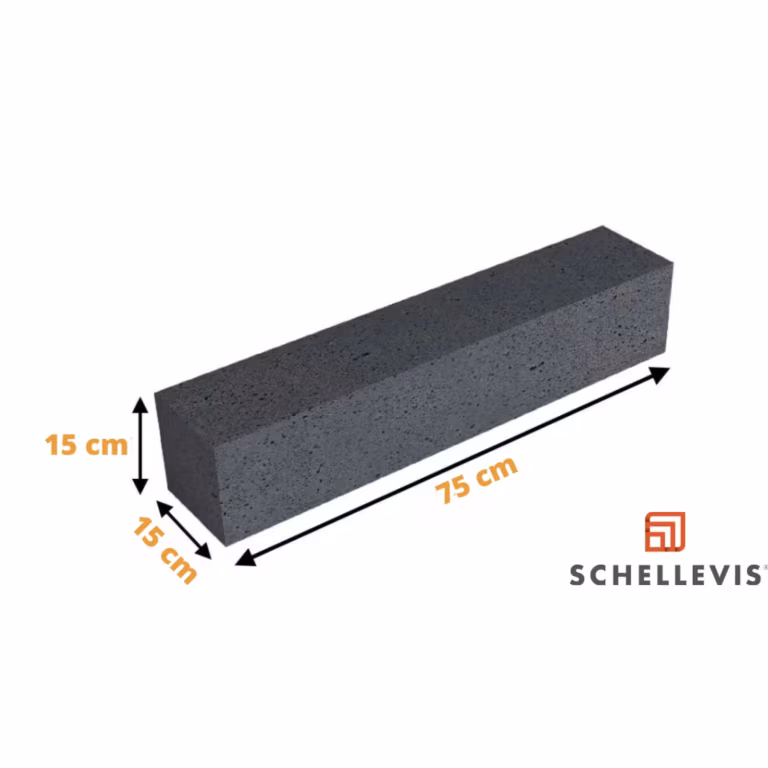 Schellevis Stapelelement Antraciet 75x15x15
