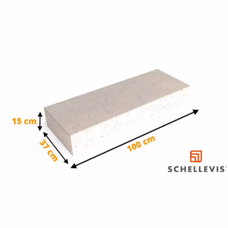 Schellevis Traptrede Blok Crème 100x37x15