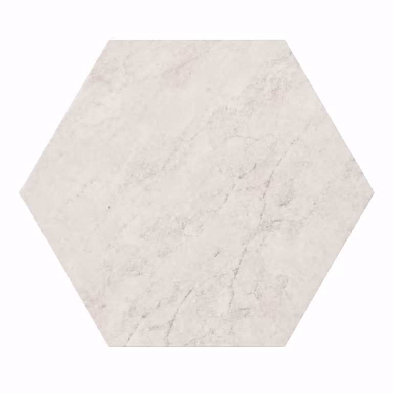 Staptegel Hexagon Quarzite Bianca 2 cm Keramisch