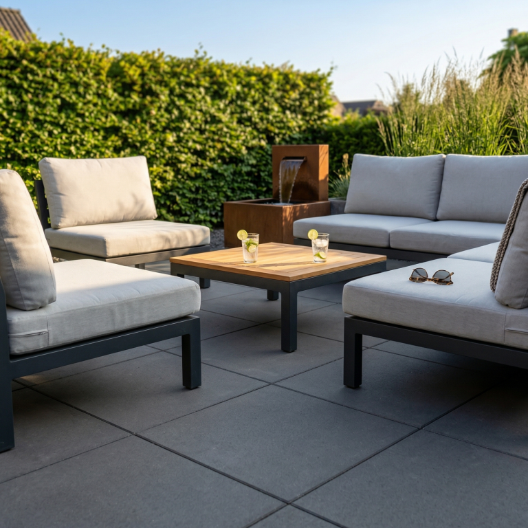 Trippel T 60x60x4 antraciet tegel