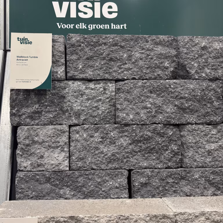 Wallblock Tumble Antraciet