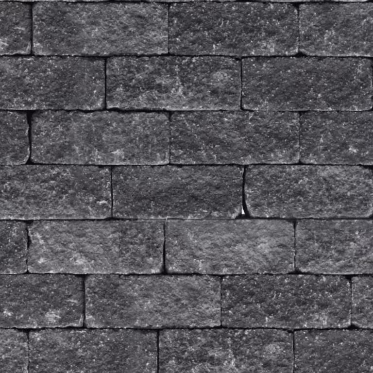 Wallblock Tumbled 12x12x30 cm Antraciet
