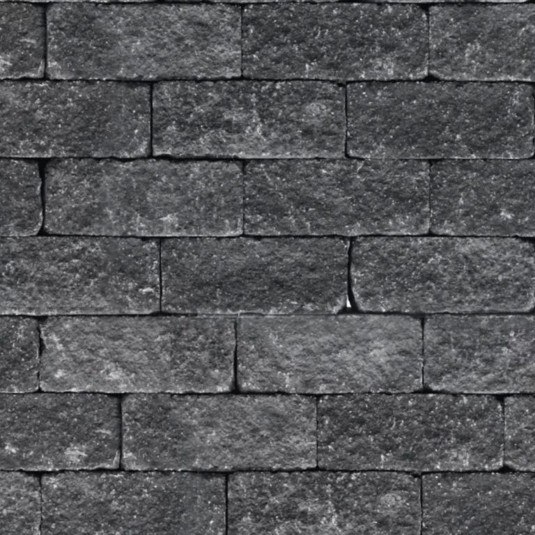 Wallblock Tumbled 12x12x30 cm Antraciet