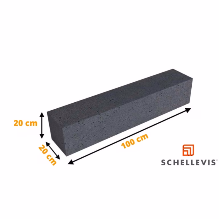 Schellevis Stapelelement Antraciet 100x20x20