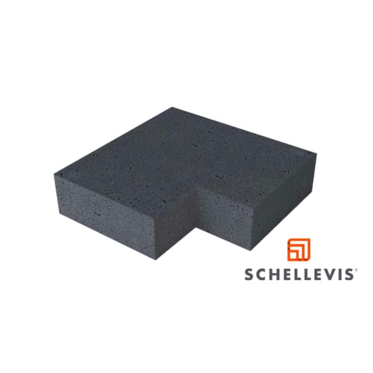 Schellevis traptrede binnenhoek blok Antraciet 40x20
