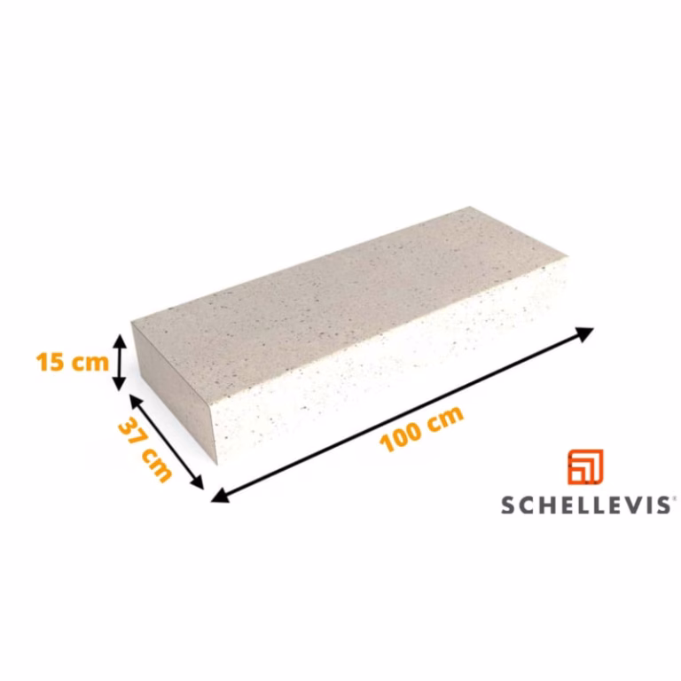 Schellevis Traptrede Blok Crème 100x37x15