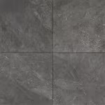 Vier antraciet Cerasun Siena keramische tegels 60x60x4 met voeg, bovenaanzicht