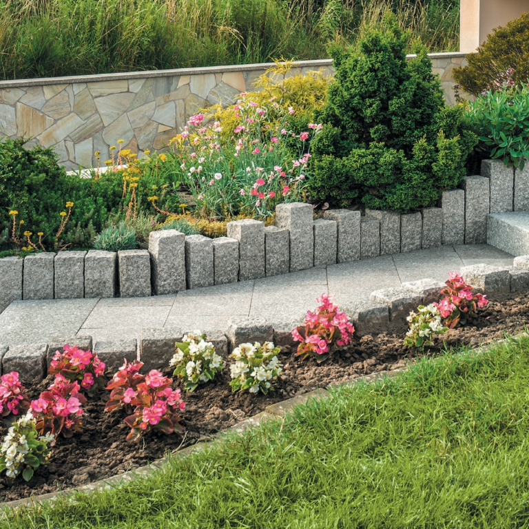 Natuursteen Palissade Graniet Lichtgrijs Classic