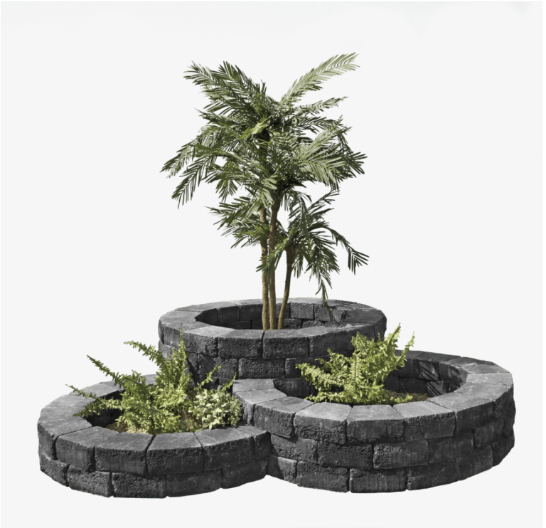 Pilestone Bloembak 210x210x50 cm Coal