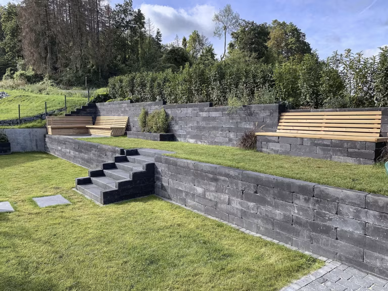 Blockstone 45x15x15 cm Black