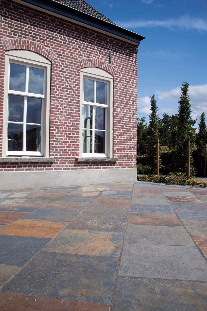 Natuursteen Multicolor Slate Basic 60x60x2-3 cm terrastegel