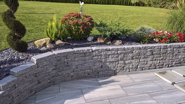 Natuursteen Graniwall Grey Rockface 40x16x8 cm border