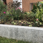 Natuursteen Palissade Graniet Lichtgrijs Piazzo Linea 12x12x100 cm tuinafscheiding