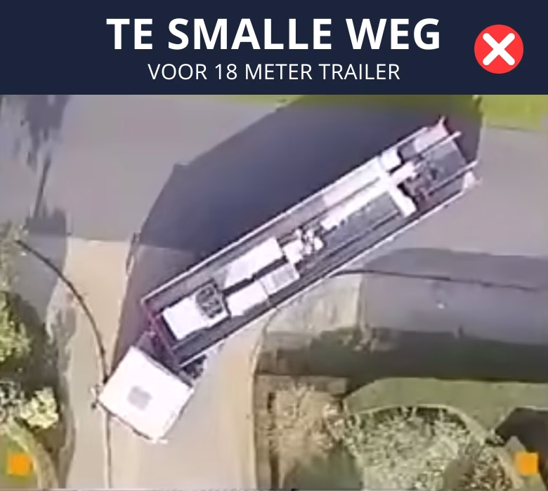 Te smalle weg