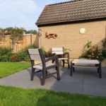 Patio square 60x60x4 cm Black sfeer3