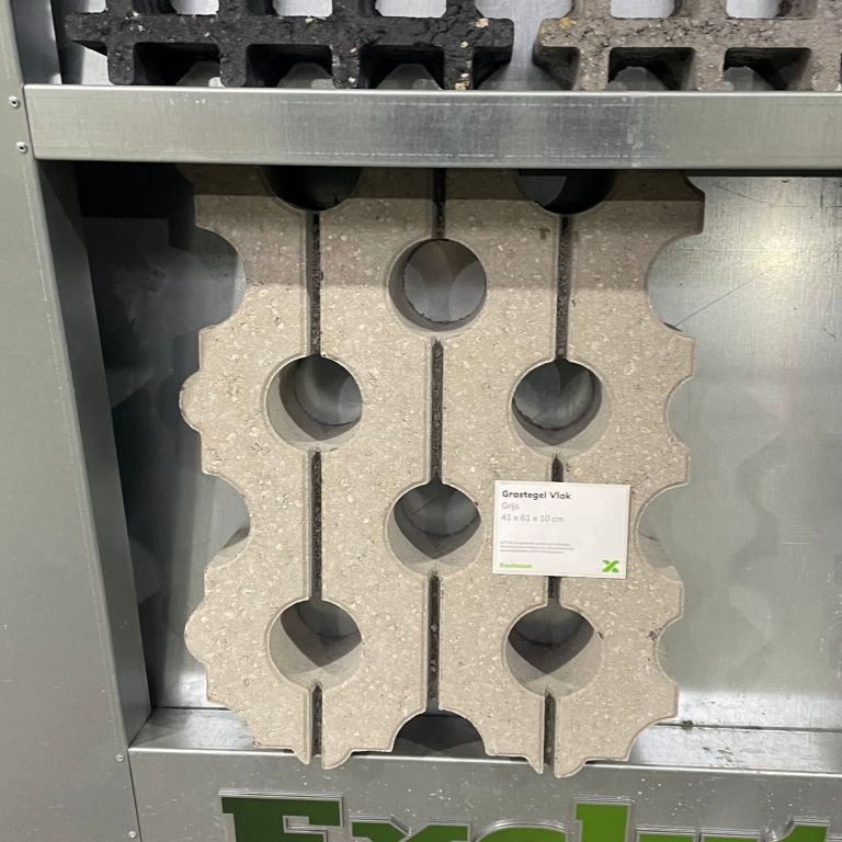 Grastegel 41x61x12cm MP grijs vlak grasbeton