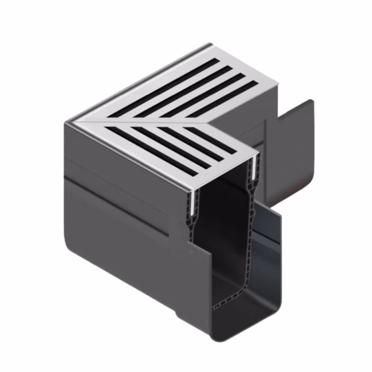 ACO Slimline Hoekelement en Rooster Aluminium