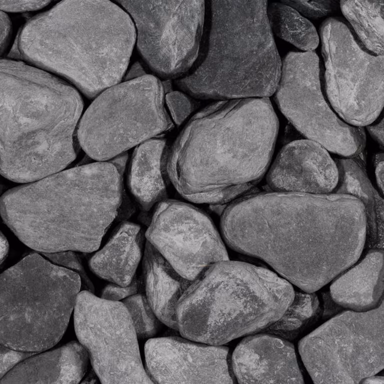Black slate tumbled 30-80 mm MOB