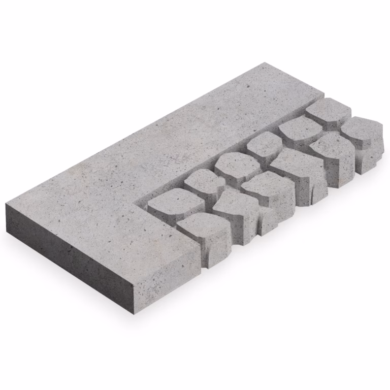 Deer C5 Cobbles Border Corner R Urban Grey