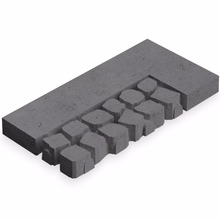 Deer C4 Cobbles Border Corner L Terracotta