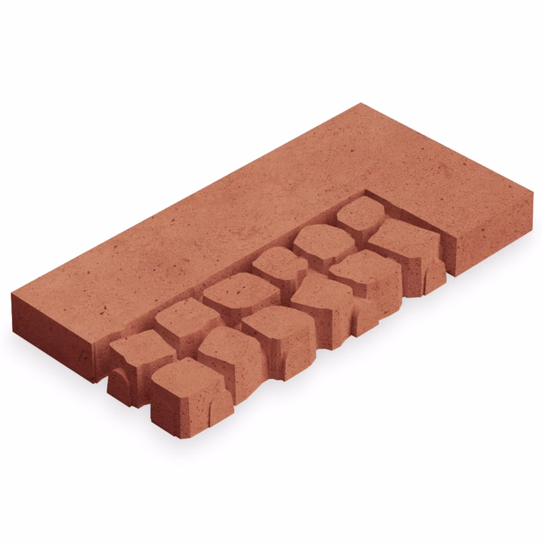 Deer C4 Cobbles Border Corner L Terracotta