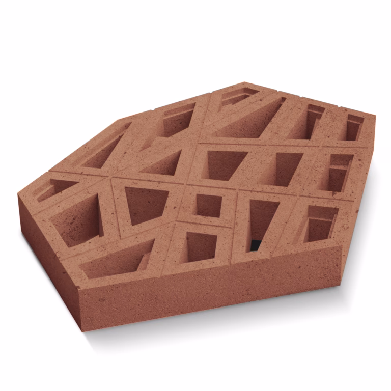Deer CH-L Crosshatch Large Terracotta