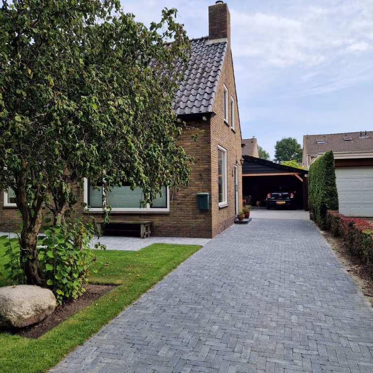 Stonique trommel dikformaat 6 cm Antraciet oprit