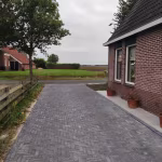 Stonique trommel dikformaat 8 cm Antraciet gebakken look