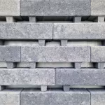Waterpasserende longstone opritsteen 7 cm Grijs/Zwart