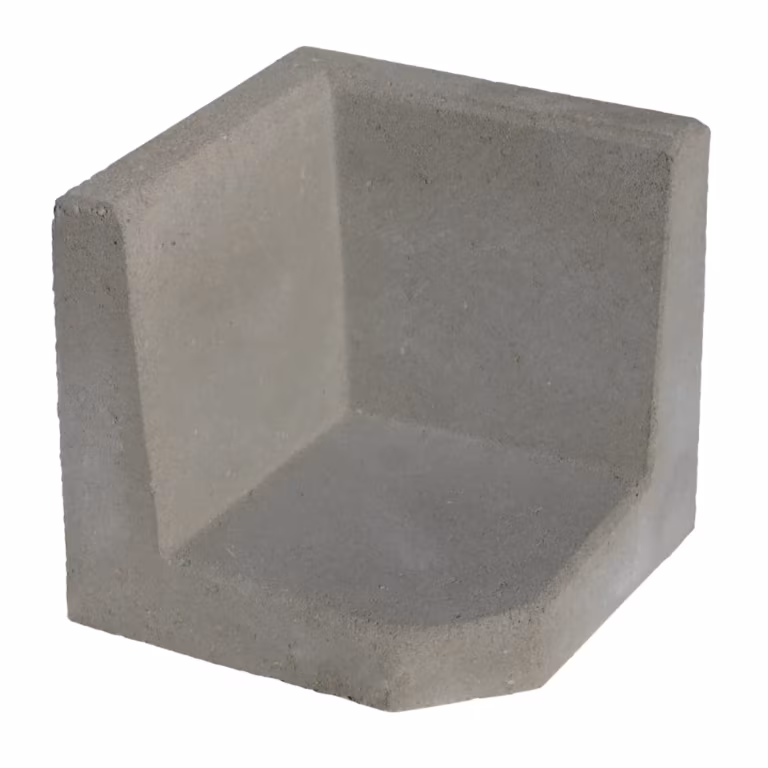 L-Hoekelement 40x40x40 cm Grijs