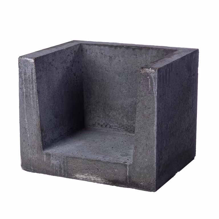 Dirksen U-hoekelement 40x40x50 Zwart