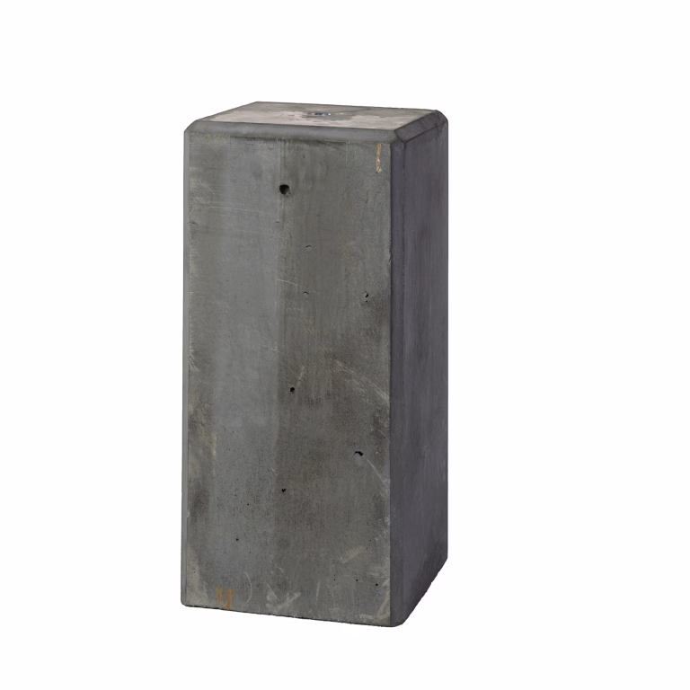 Dirksen Betonpoer 18x18x50 cm huls 1x M16 Zwart