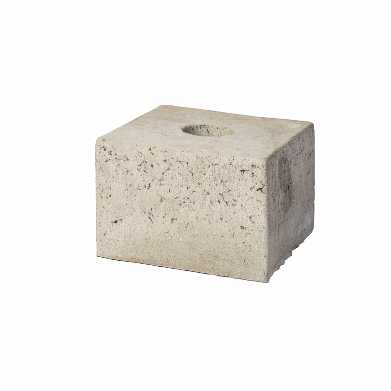 Dirksen Betonpoer 30x30x20 cm met gat 9x9 cm Grijs