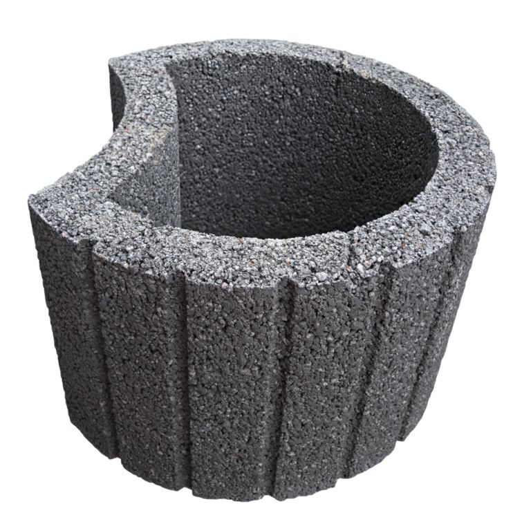 Cirkelflor Rond 48x38x30 cm Antraciet